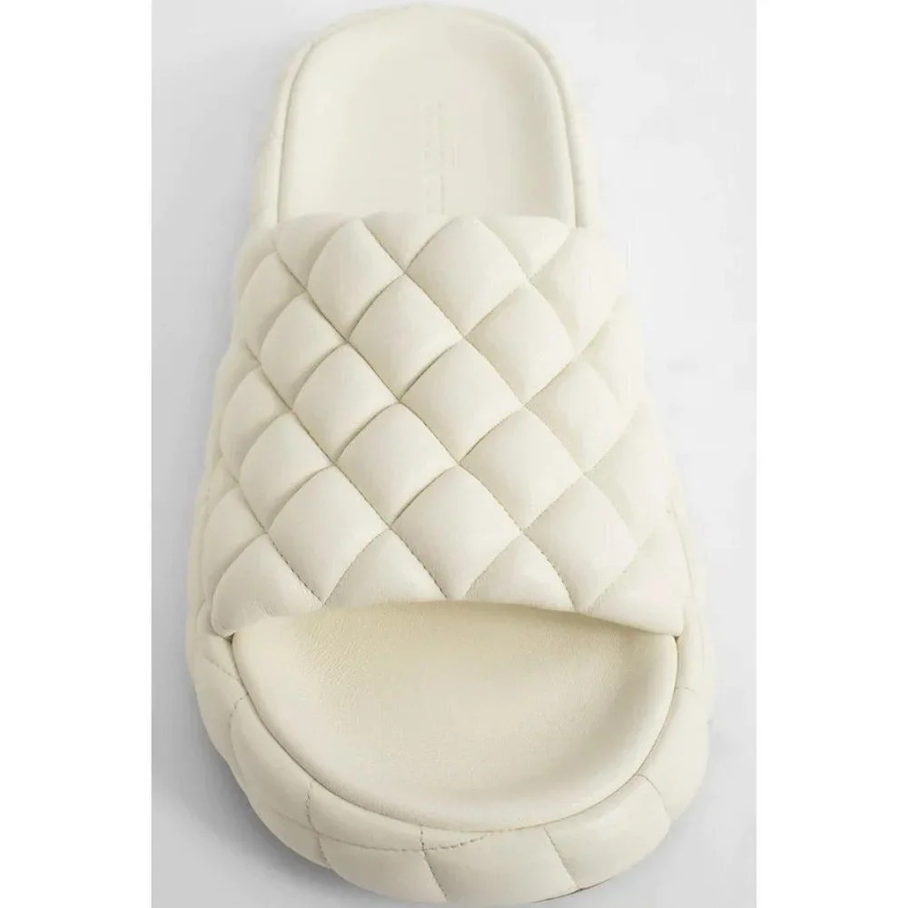 Bottega Veneta Stretch Padded Sandals in White 40 10 With Box Womens Puffy Slide - Picture 4 of 16
